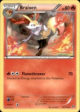 Pokemon Braixen 26 /162 BREAKthrough Non-Holo 2 Card Lot 