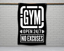 Custom Gym Flag - Motivational Wall Tapestry for Home Gym Decor