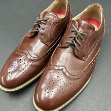 Bruno Marc Men's 9.5 Brogue Oxfords Wingtip Dress Shoes Brown
