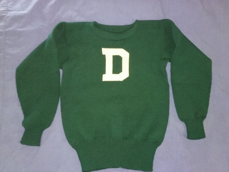 Vintage Dartmouth College Wool Letterman Intarsia Sweater by Recknit VGC Rare
