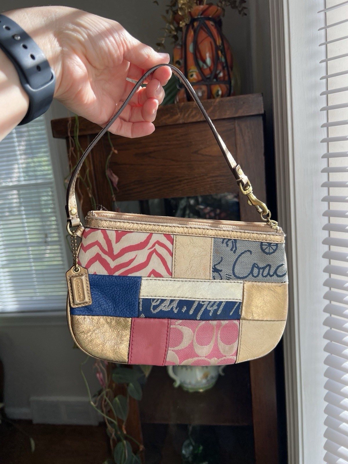 COACH F45653 Multicolor Large Patchwork Wristlet … - image 2