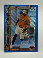 Heliot Ramos 2025 Topps Holiday Heliot Ramos #H129 Blue Metallic Glitter Holiday