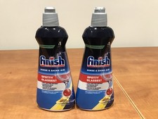 Finish Rinse and Shine Aid Lemon Sparkle 400ml x 2, Brand New