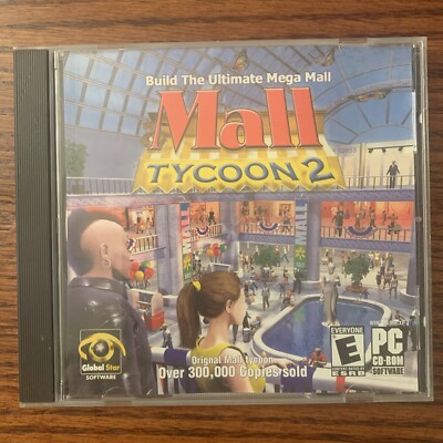 Mall Tycoon 2 (2004, Windows PC CD-ROM) Build the Ultimate Mega Mall - simulator