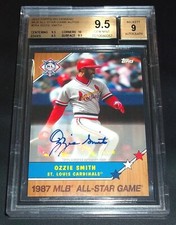 BGS 9.5 Gem Ozzie Smith Auto 2017 Topps 1987 All Star Game Signed Autograph 9