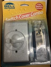 Bell (Hubbell) Outdoor Cover & 3-Way Switch Combo 5141-5, Gray