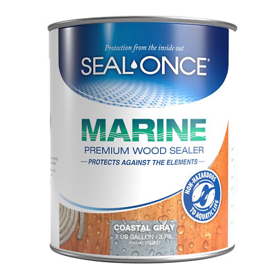 SEAL-ONCE Marine Wood Sealer Coastal Gray Gallon - Waterproofs Docks & Decks