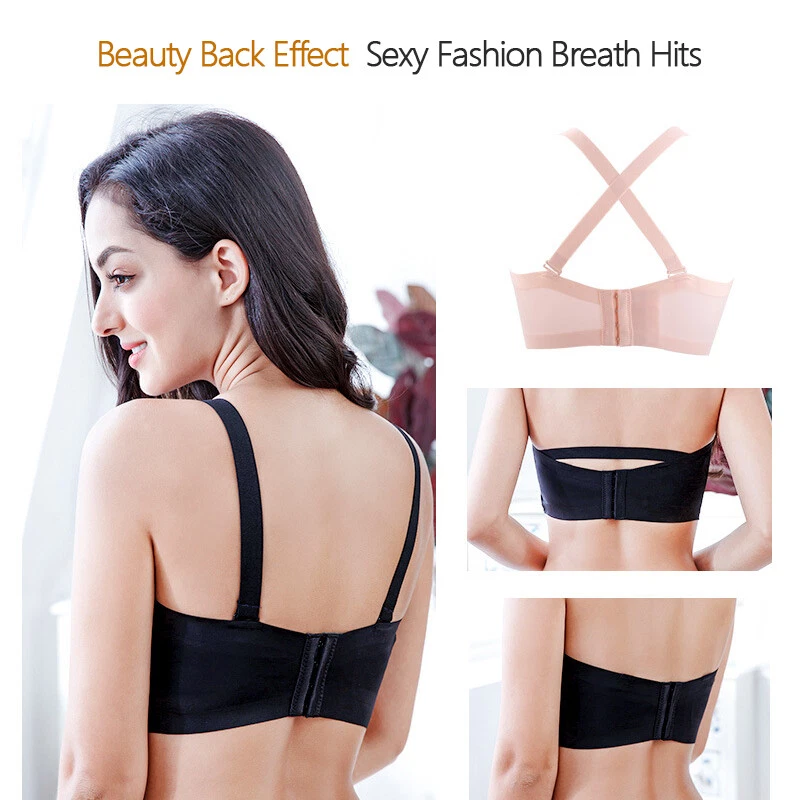 Anti-slip Ice Silk Air Bra Strapless with Shoulder strap & Extend the buckle