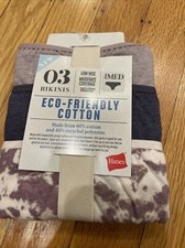 Hanes  Women's Bikini Underwear Panties 3-Pair Cotton Blend Eco Friendly M New
