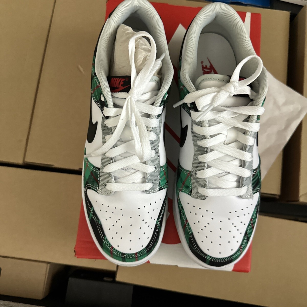 Mens Nike Dunk Low Tartan Plaid DV0827-100 SIZE 8 | eBay