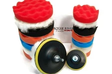 Rogue River Tools 20pc Mix 3" and 5" Buffer Set with Mandrel-Adapter for Drills