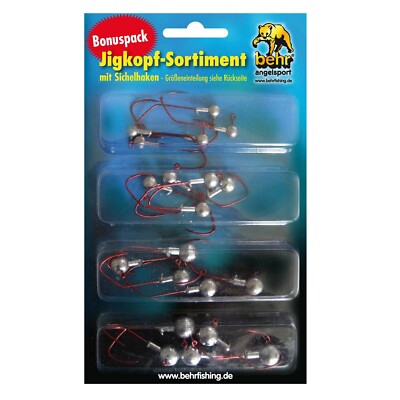 Behr Jigkopf Set 20 Stück Gewicht 4g / 5g /6g / 7g Jighaken Jighead Angelset