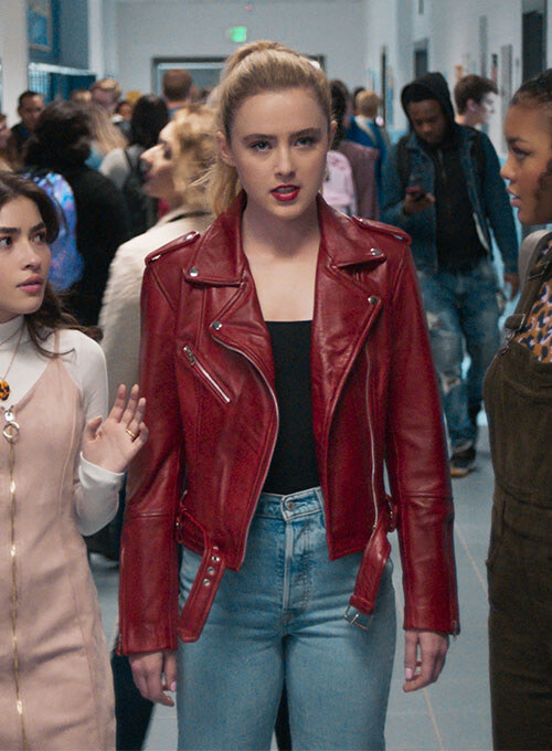 CELEBRITY KATHRYN NEWTON FREAKY LEATHER JACKET GENUINE SHEEPSKIN