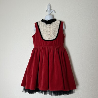 HARAJUKU MINI For Target Dress Girls M 7/8 Tuxedo Velvet Red XMAS Gwen  Stefani | eBay
