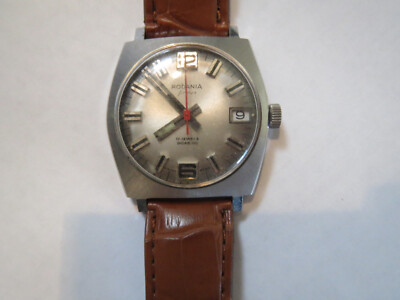 Vintage RODANIA Watch 17 Jewels Date Incabloc Swiss Made
