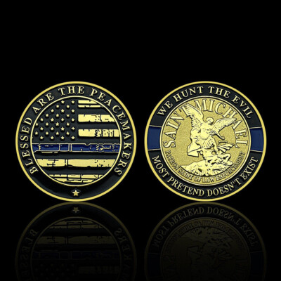 Blessed Are The Peacemakers Saint Michael Medaille vergoldet