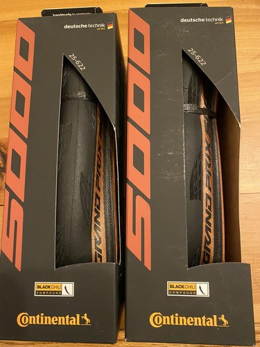 Continental GP 5000 Road Bike 700c 25c Tires - NEW PAIR Tan wall | eBay