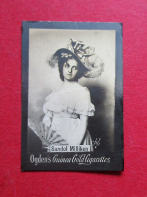 OGDENS GUINEA GOLD Cr 1900 ZIGARETTENKARTE BÜHNE & MUSIC HALL SANDOL MILLIKEN