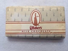 Vintage WALTER BAKER'S Milk Chocolate Bar & Wrapper Original Chocolate Included 