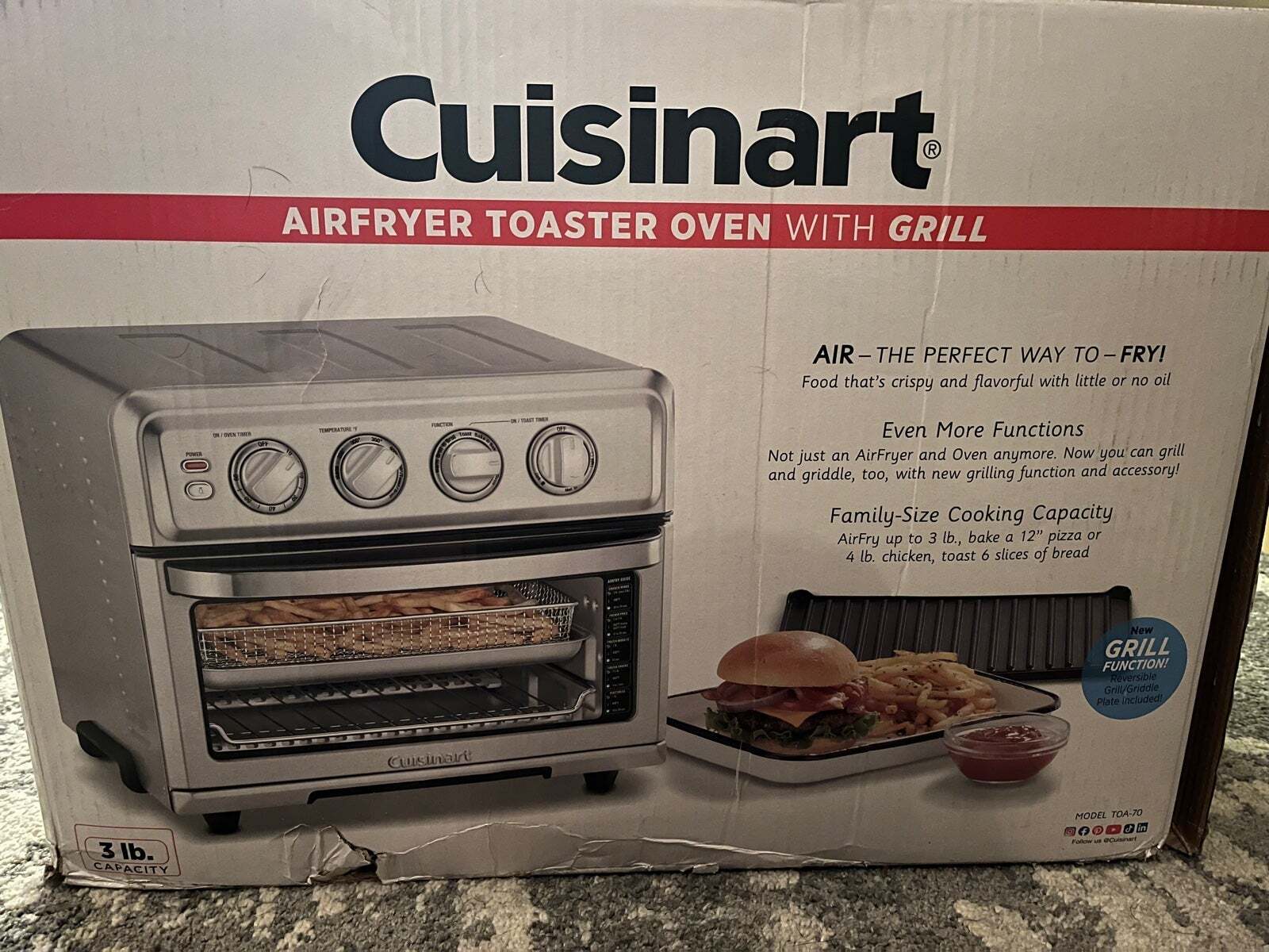 Cuisinart TOA70 Airfryer Toaster Oven with Grill, Stainless