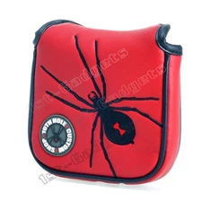 19th Hole Custom Shop Spider High-MOI Mallet Putter Head cover, Heel Shaft, Red