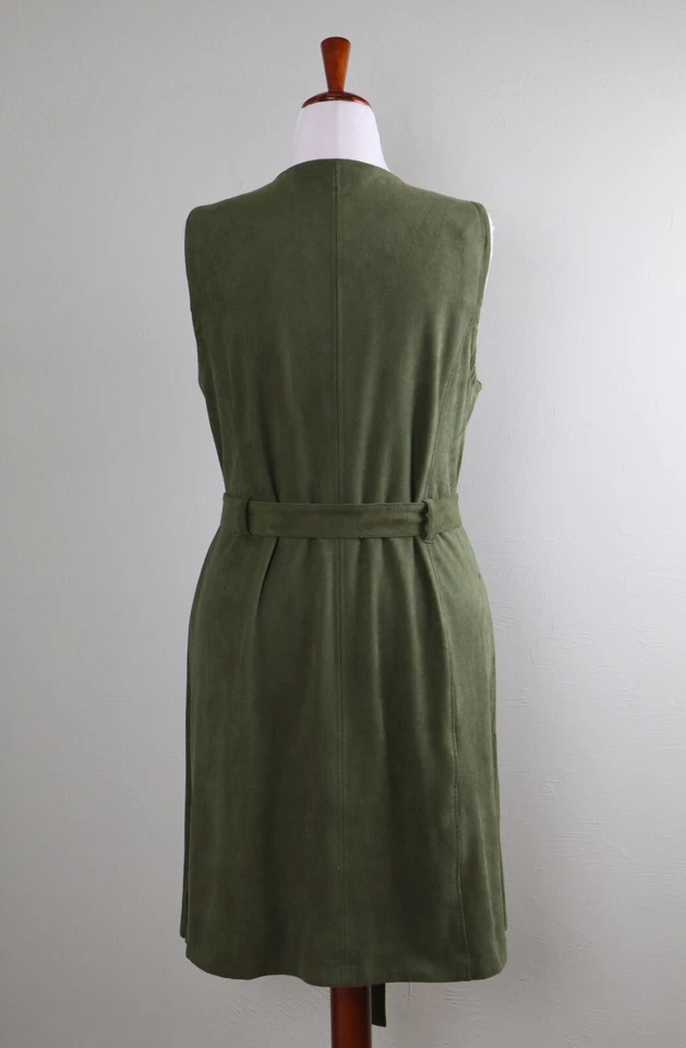 CHICO'S NWT $149 Faux Suede Belted Vest Jacket Top Size 2 Large / 12 / 14 - Image 4 of 4