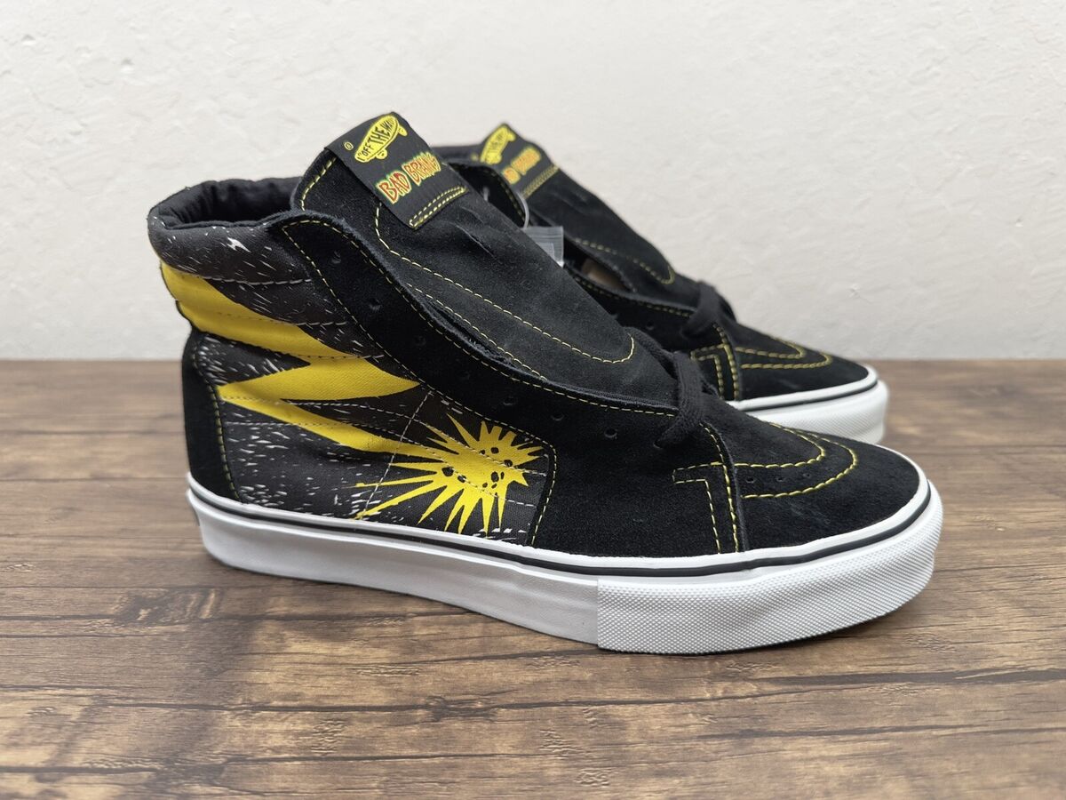 Vans Bad Brains Sk8-Hi X Men's Shoes Size 8.5 Black Yellow Vans Bad Brains Sk8-Hi X Men's Shoes Size 8.5 Black Yellow