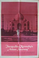 JACQUELINE KENNEDY'S ASIAN JOURNEY one sheet movie poster 27x41 1962 TAJ MAHAL