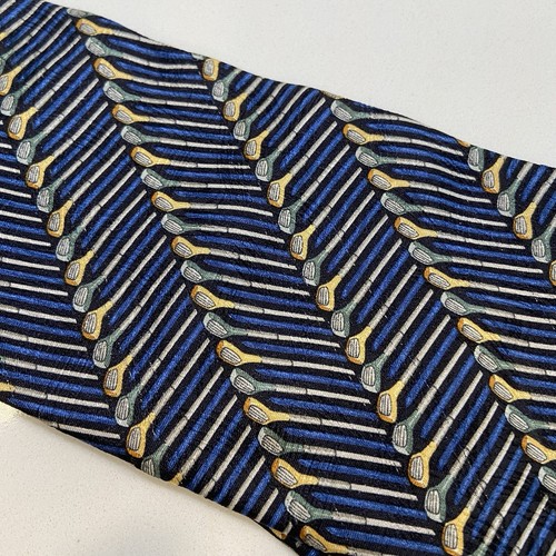 Ermenegildo Zegna Designer-Krawatte aus 100 % Seide mehrfarbig Golfschläger für Herren - Bild 3 von 8