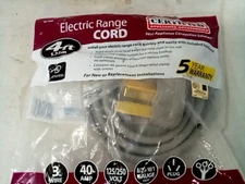 CERTIFIED APPLIANCE ACCESSORIES Electric range cord-4ft, 90-1060