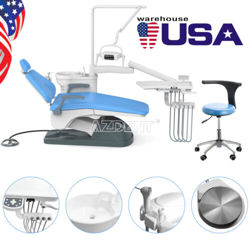 US Dental Unit Chair Computer Controlled DC Motor PU Hard Leather+Doctor's Stool - Picture 6 of 13