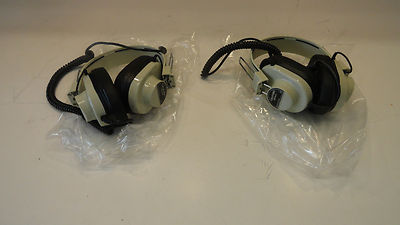 Lot of 2 Califone 2924AV-P Over The Ear Mono Headphones Coiled Cord