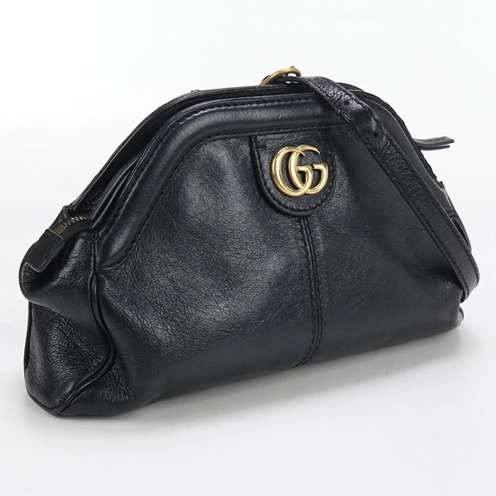 Sac bandoulière GUCCI GU90069 Liber Tiger Cat Head GG Marmont cuir noir femme