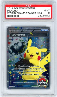 PSA 9 2014 Pokemon World Championship Trophy Card No. 2 Trainer | eBay
