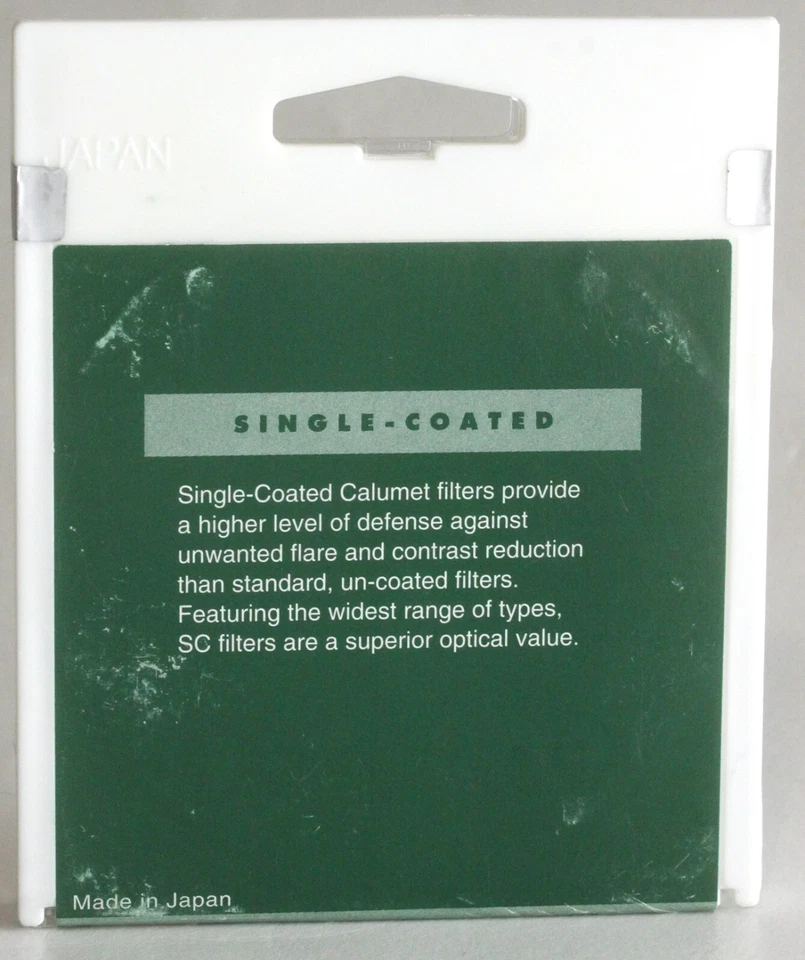 New Sealed Calumet Photographic Single-Coated Green 62 mm X1 Camera Lens Filter! - Image 2 of 4
