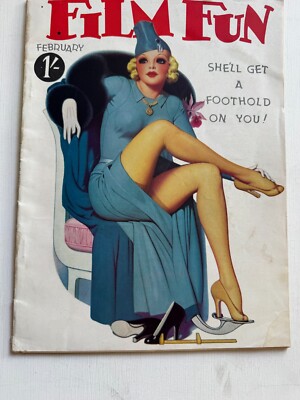 Complete February 1938 Film Fun Magazine w Cover Image by Enoch Bolles