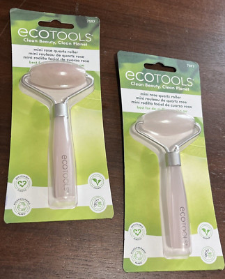 2x Ecotools #7597 Mini Rose Quartz Roller  4.5'' Approx. VEGAN, New! - Free Ship