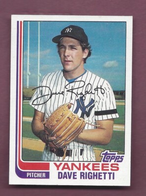 RAZOR SHARP HI GRADE  1982 TOPPS #439 DAVE RIGHETTI  ROOKIE CARD .99 S&H U906
