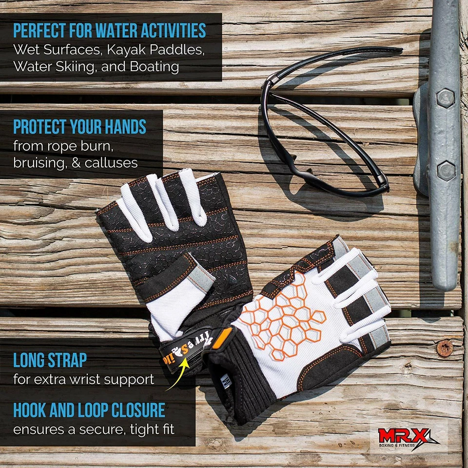 New Sailing Gloves Short Finger Yachting Kayak Dinghy Fishing Glove Waterski - Image 3 of 4