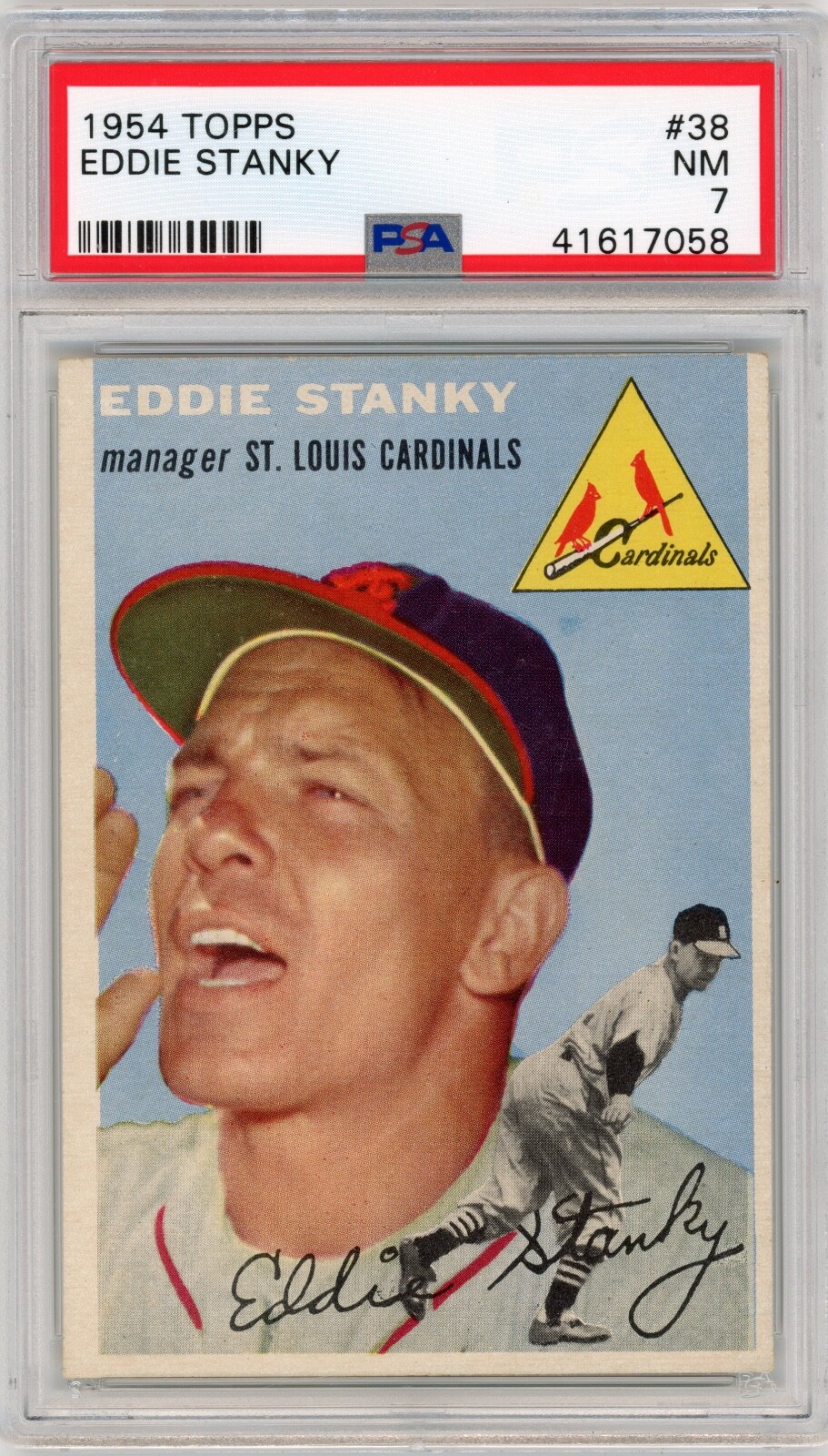 1954 Topps Eddie Stanky #38 - PSA 7 NM