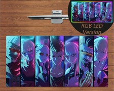 RGB LED Large Mouse Pad Cyberpunk Edgerunners Lucy Rebecca Gaming Mat Mousepad