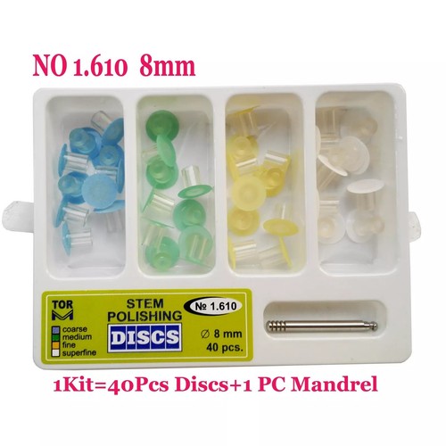 40/ Dental Composite Finishing Polierscheiben Schaftscheiben + Dorn Set 8 mm - Bild 1 von 14