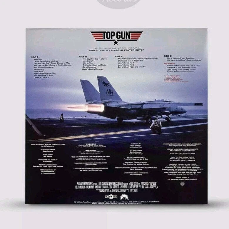 TOP GUN Music From The Movie America Swirl Vinyl 2 LP Limited 350 Deluxe OST - Image 4 of 4