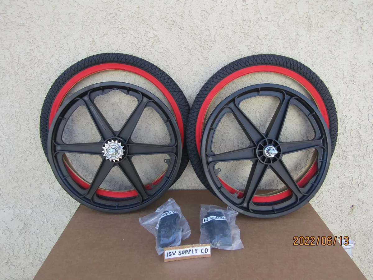 NEW 20 BICYCLE MAG WHEEL SET TIRES TUBES FOR BMX GT DINO