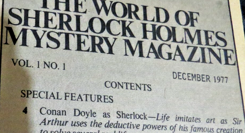 The World of Sherlock Holmes; Dec 1977, Vol 1 # 1; Vintage Magazine, Great Cond! - 第 5/6 張圖片