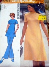 LOVELY VTG 1970s DRESS PANTS Designer Fashion Sewing Pattern 12/34