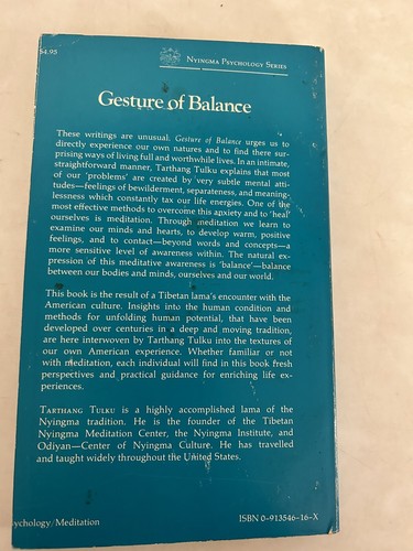 Geste des Gleichgewichts, Tarthang Tulku; Dharma Verlag ca. 1977, 2. Auflage, pb - Bild 2 von 12