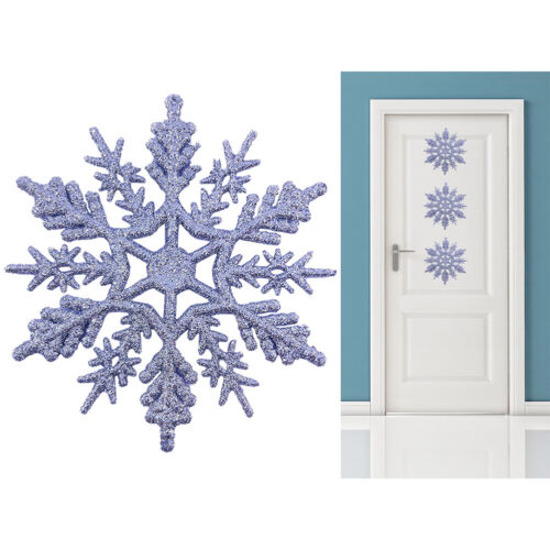 Fiocchi di Neve Luminosi 10 cm 24 Pezzi Fiocchi di Neve Invernali Decorazione Fiocchi di Neve per K - Foto 6 di 15