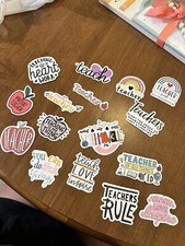 Assorted Teacher Quotes Proud Teacher Teach decals Waterproof Stickers.