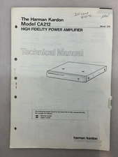 Harman Kardon CA212 Original Service Manual Free Shipping